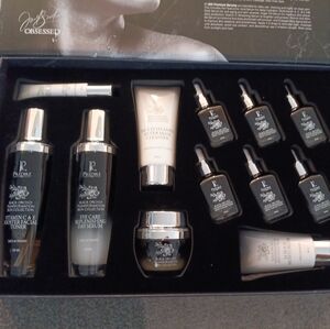 Predire Skincare Set with Black and Silver Bottles